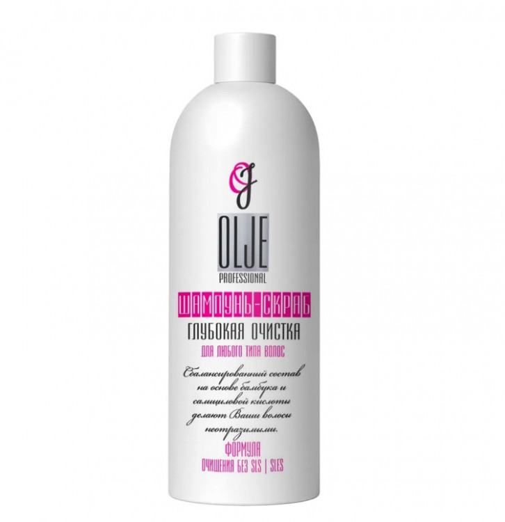 OLJE Шампунь – скраб глубокая очистка для любого типа волос, 1000 мл в Перми